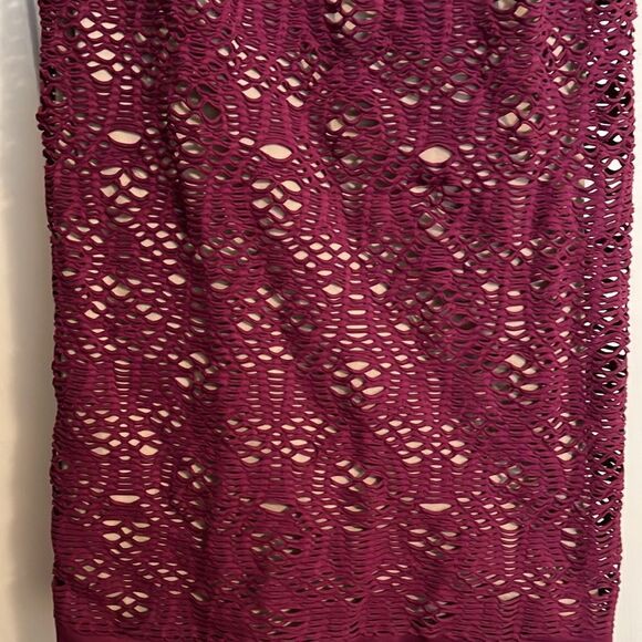 Bebe Off One Shoulder Purple Dress - Picture 8 of 12